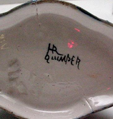 Quimper Crescent Shaped Vase