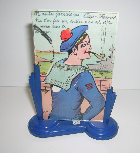 Vintage English Blue Celluloid Frame