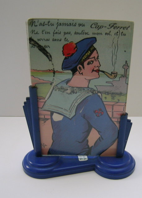 Vintage English Blue Celluloid Frame