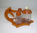 Bakelite Vintage Dragon Cruet:salt pepper