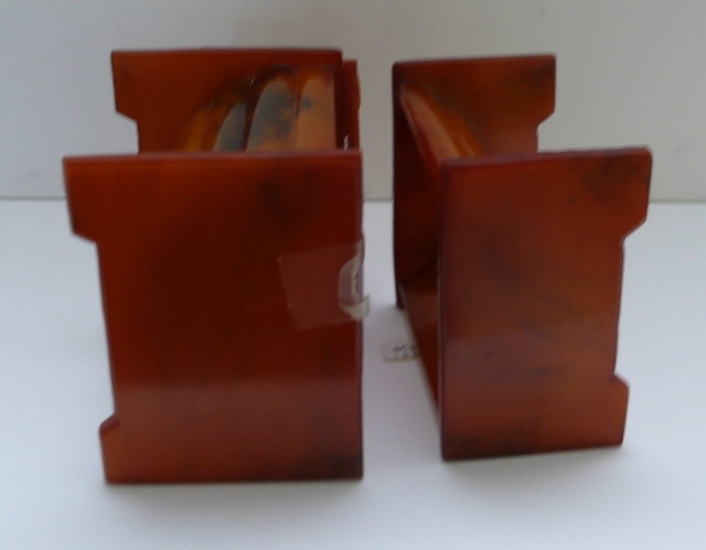 Bakelite Set Butterscotch Vanity Boxes