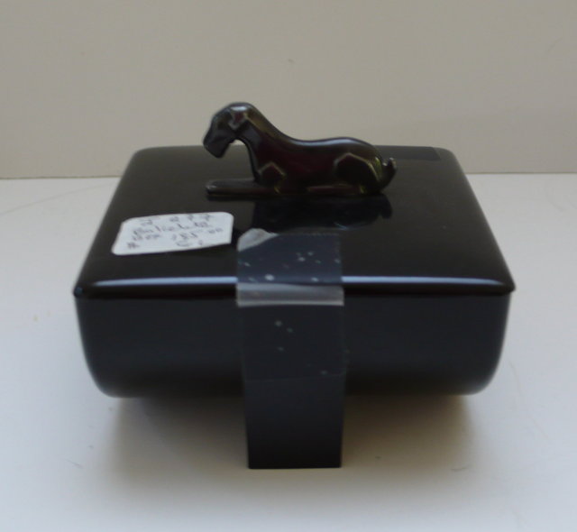 Bakelite Dog Cufflink Box