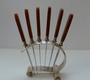 Bakelite/Chrome Fruit Knife Set