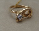 Victorian 18Ct Gold and Diamond Snake Ring