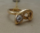 Victorian 18Ct Gold and Diamond Snake Ring