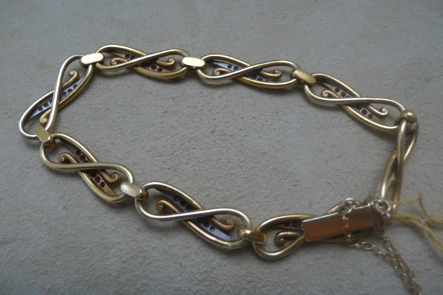 18 Ct. Gold Diamond and Ruby Bracelet