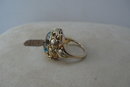 Art Nouveau 14 CT. Austrain Aquamarine Ring