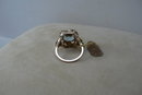 Art Nouveau 14 CT. Austrain Aquamarine Ring