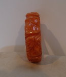 Bakelite Vintage Carved Apricot Leaf Bangle