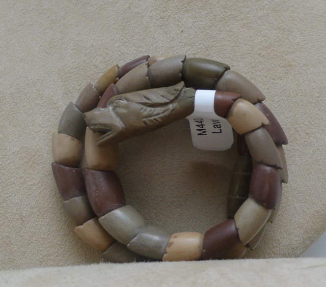 Victorian Lava Serpent Bracelet