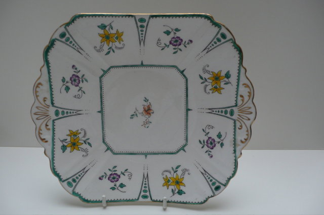Shelley China Flower Cake Plate