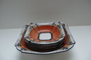 Shelley Orange Sunset & Trees Bowl & 6 small