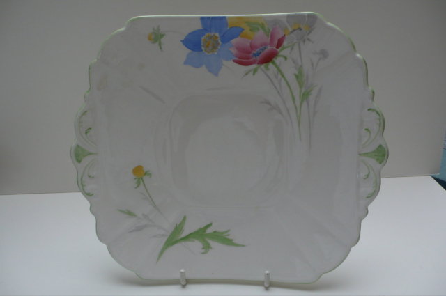 Shelley China Anenome Cake Plate