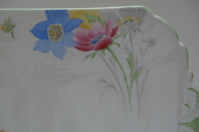 Shelley China Anenome Cake Plate