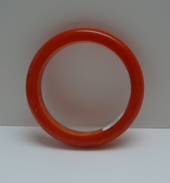 Bakelite Vintage Chunky Orange Bangle