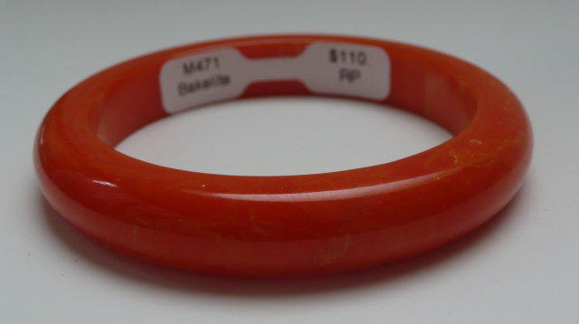Bakelite Vintage Chunky Orange Bangle