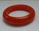 Bakelite Chunky Bright Orange Marbled Bangle