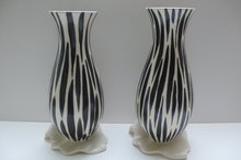 Beswick Pair of Zebra Stripe Vases