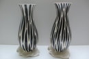 Beswick Pair of Zebra Stripe Vases