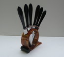 Bakelite Deco Knives and Stand