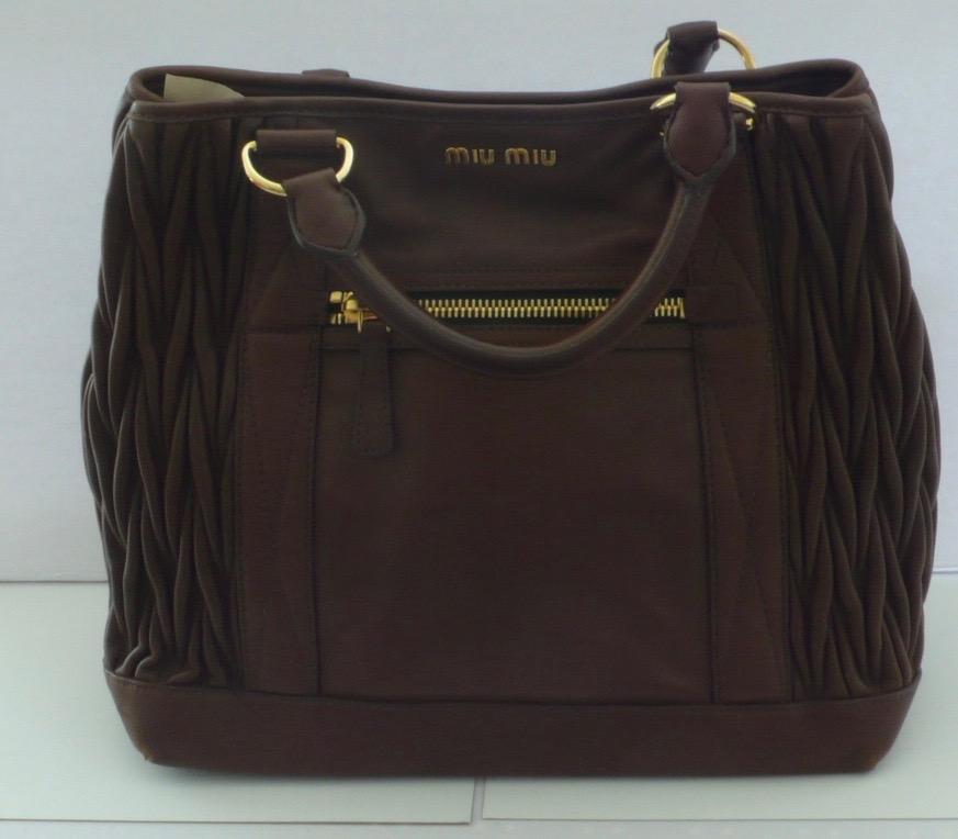 Beautiful Brown Leather Miu Miu Tote