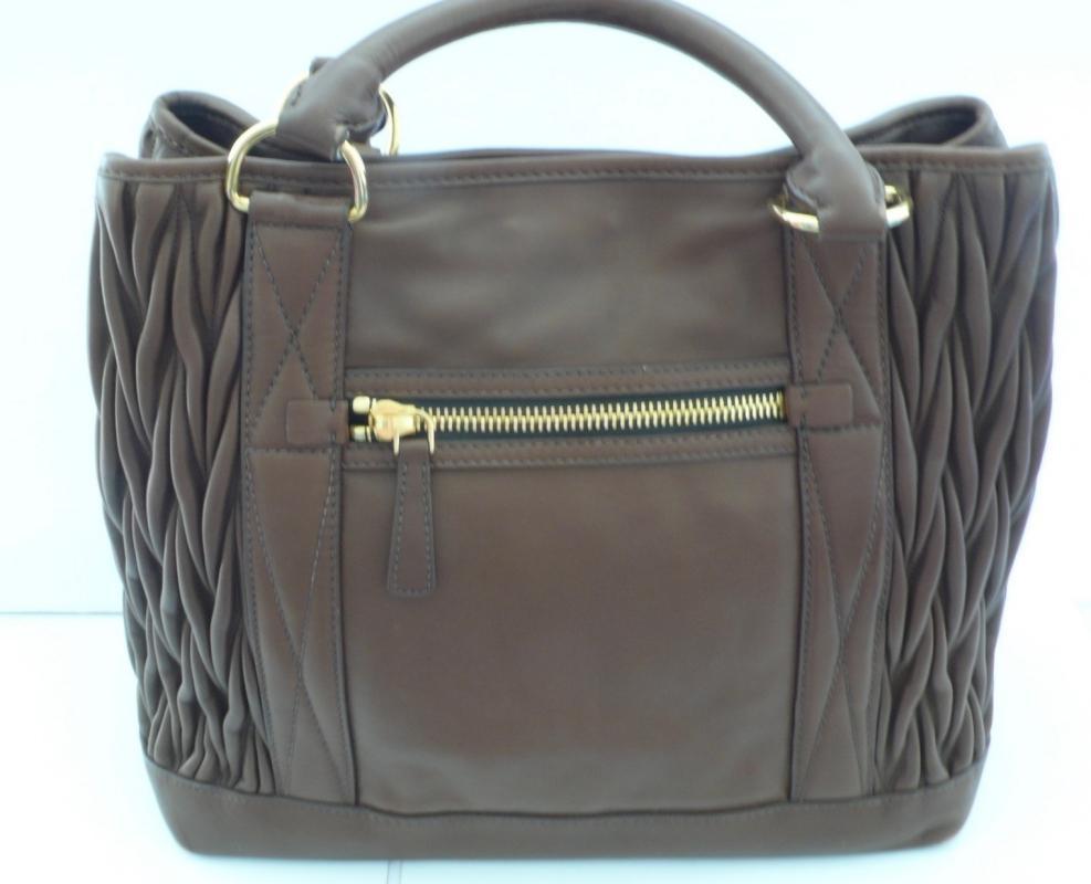 Beautiful Brown Leather Miu Miu Tote