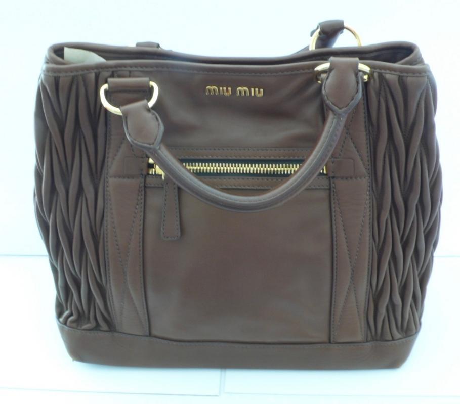 Beautiful Brown Leather Miu Miu Tote