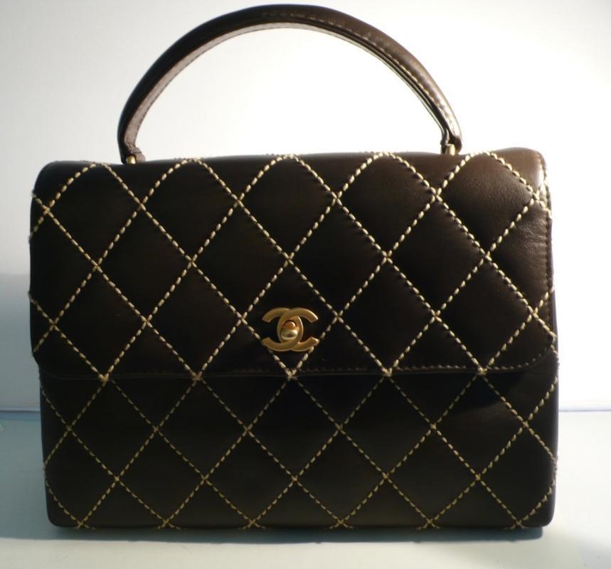 Chanel Brown Envelope Handbag