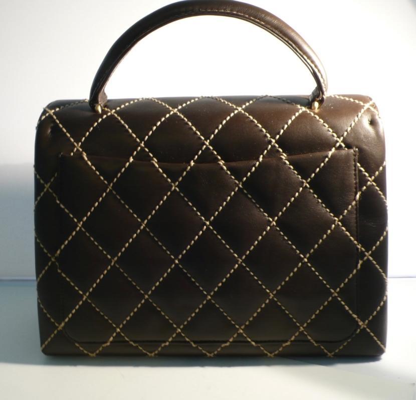 Chanel Brown Envelope Handbag