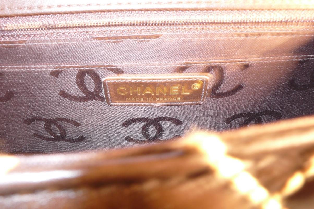 Chanel Brown Envelope Handbag