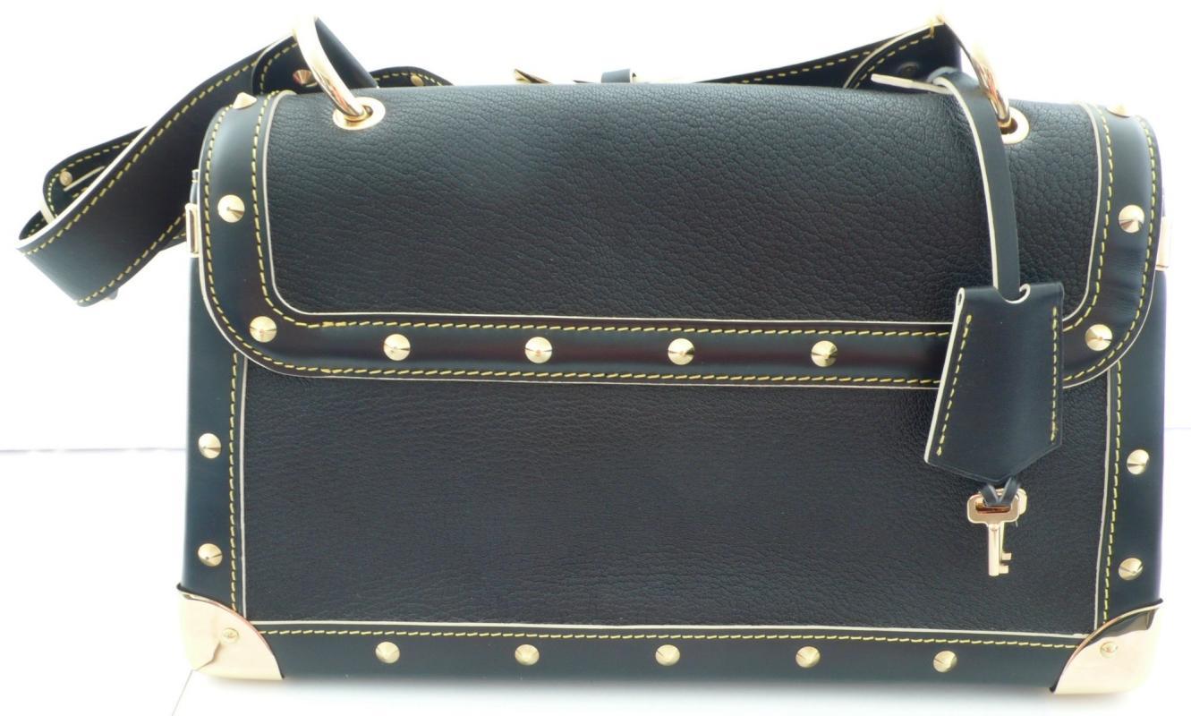 Luis Vuitton Black Studded Handbag