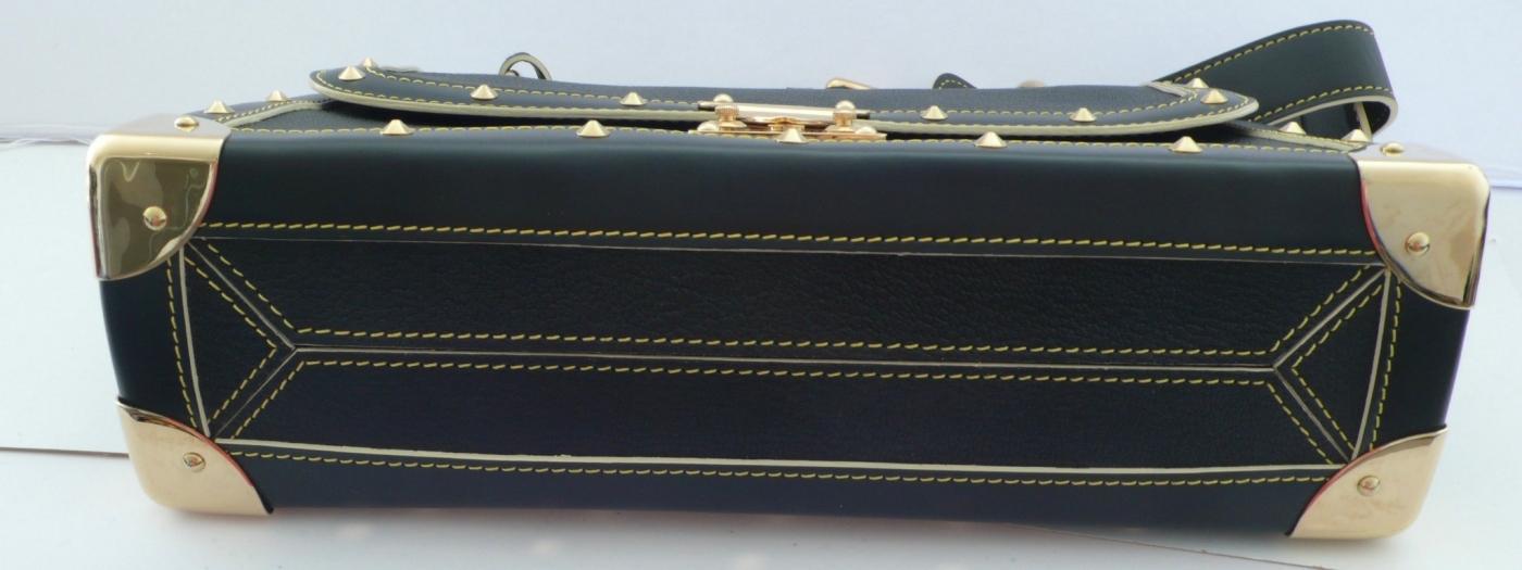 Luis Vuitton Black Studded Handbag