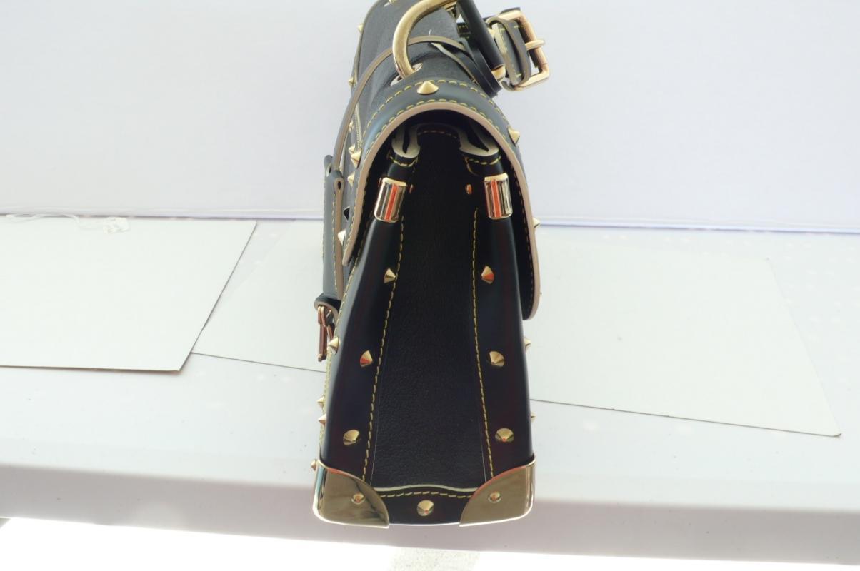 Luis Vuitton Black Studded Handbag