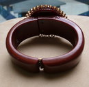 Bakelite Hinged Mayan Head Bangle