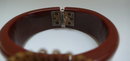 Bakelite Hinged Mayan Head Bangle