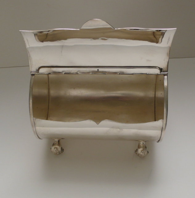 Victorian Silverplate Pocketbook Biscuit Box