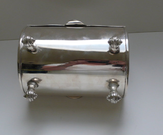 Victorian Silverplate Pocketbook Biscuit Box