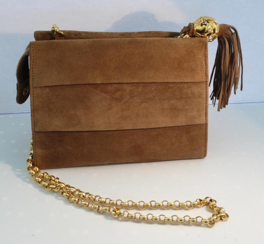 Ferragamo Vintage Elegant Suede Shoulder Bag