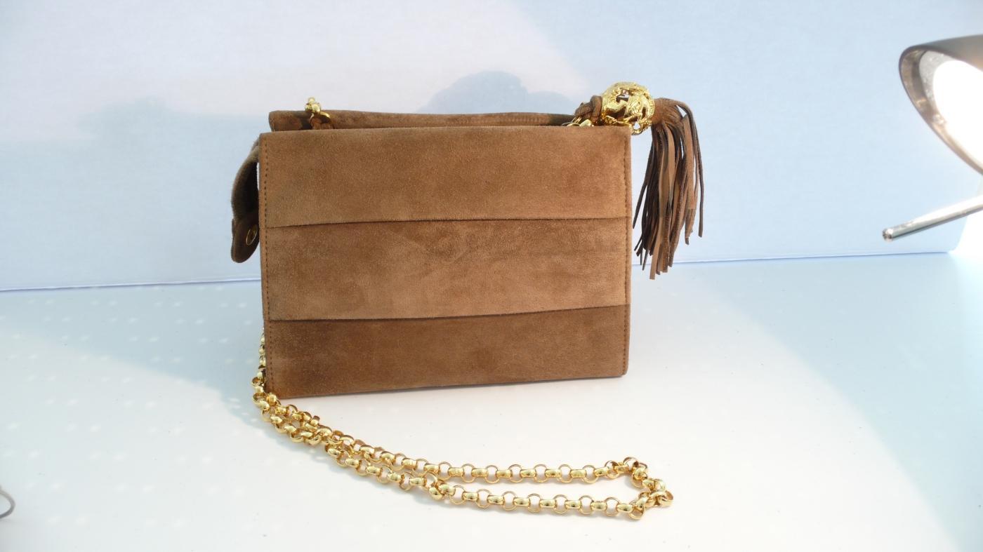 Ferragamo Vintage Elegant Suede Shoulder Bag