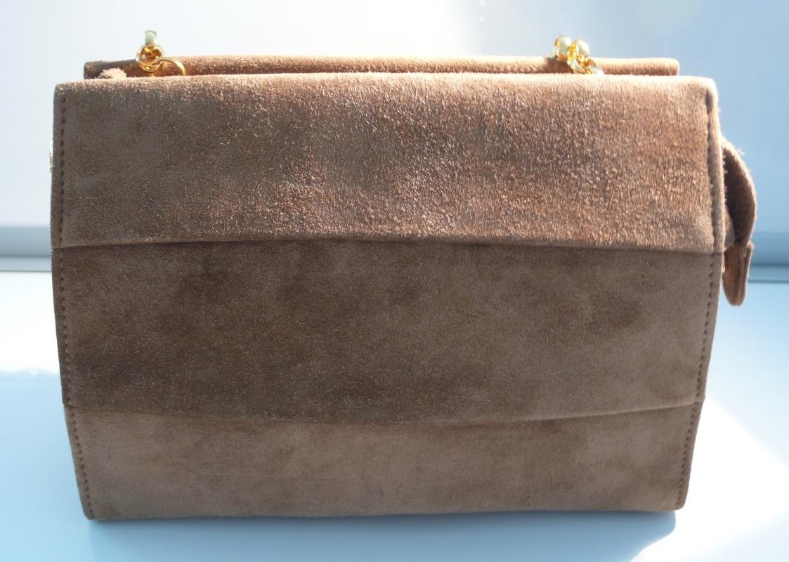 Ferragamo Vintage Elegant Suede Shoulder Bag