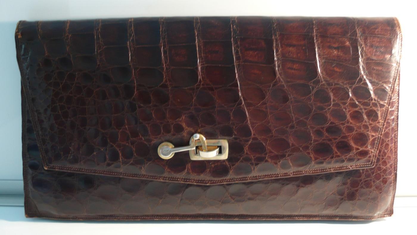Vintage Alligator Clutch Bag