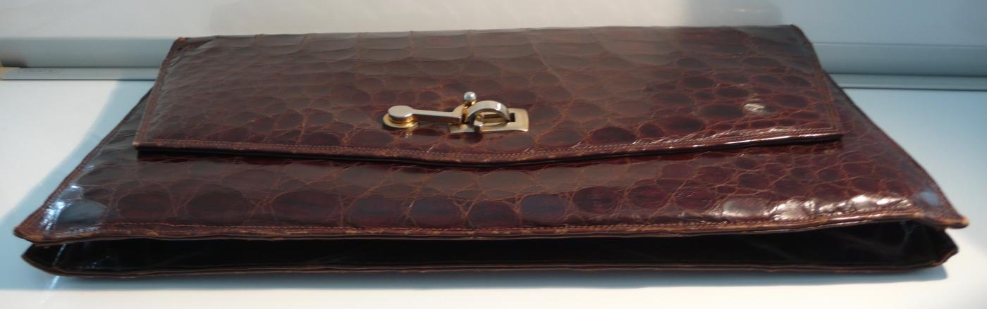 Vintage Alligator Clutch Bag