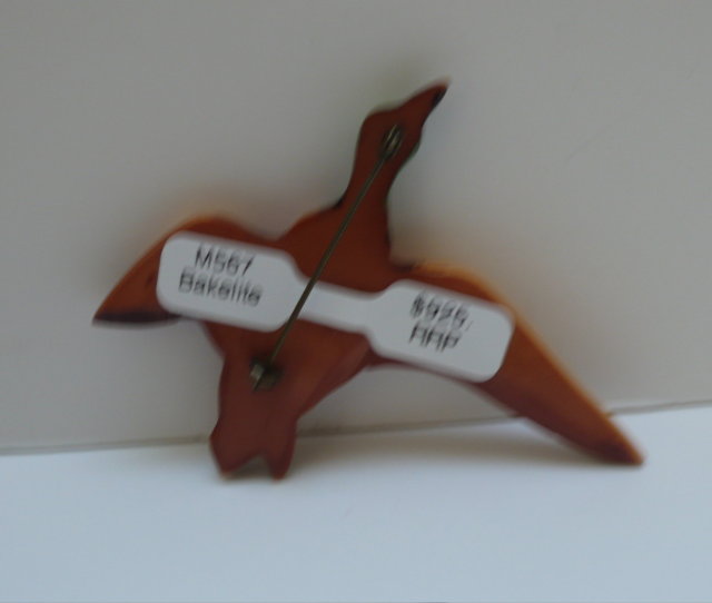 Bakelite Vintage Bird in Flight Brooch
