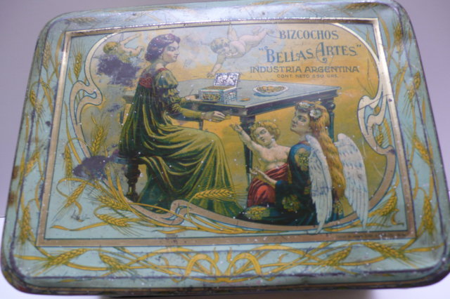 Advertising Tin Art Nouveau Bellas Artes Bizcohos