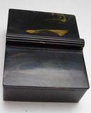 Bakelite Dark Dark Green and Yellow Marbelized