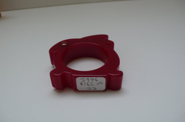 Bakelite Red Bunny Napkin Ring & Eye