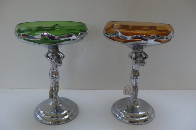 Farber Brothers Pair of Deco Designed Comports