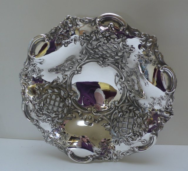 Victorian Silverplate Stawberry Serving Set