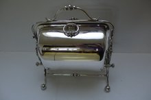 English Art Nouveau Folding Biscuit Box