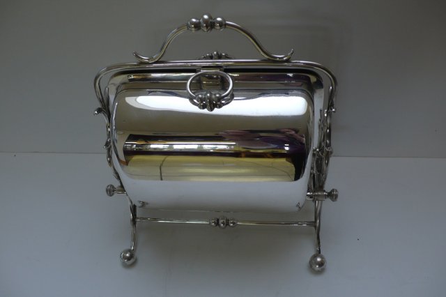 English Art Nouveau Folding Biscuit Box